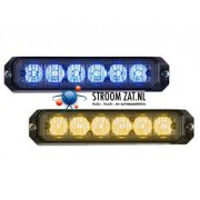 LED flitser Axixtech ministealth 6 Leds ECE R65 vlakke montage Blauw